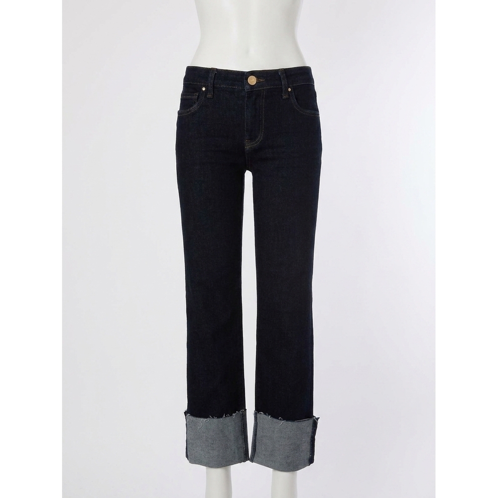 NEW KUT FROM THE KLOTH women's faye high rise straight leg jean in kindled